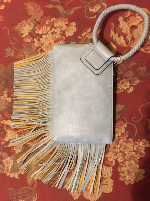 Fringed Purse with Wrist Loop