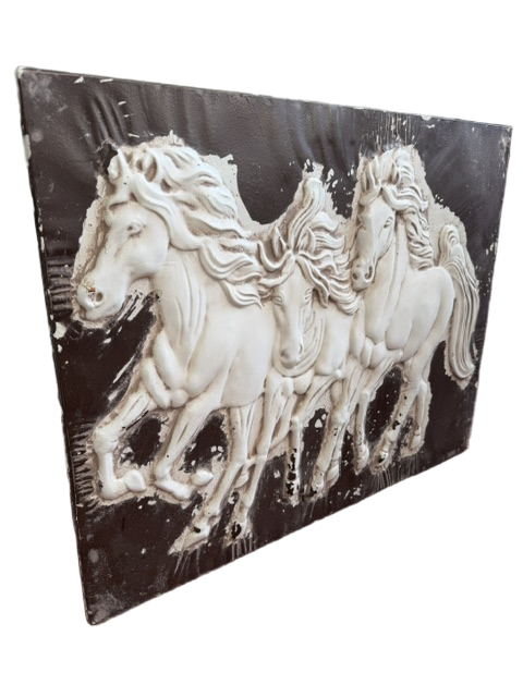Embossed Metal Horse Art