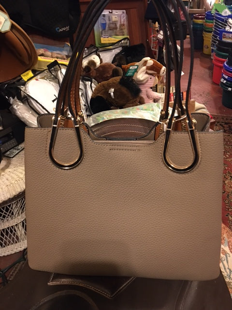 Classic Ladies' Handbag with Horseshoe Detail