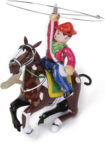 Cowboy With Whip Vintage Wind Up Toy || New in Box