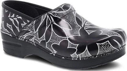 Professional Floral Patent Black